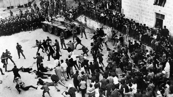 Photo from the movie The Battle of Algiers