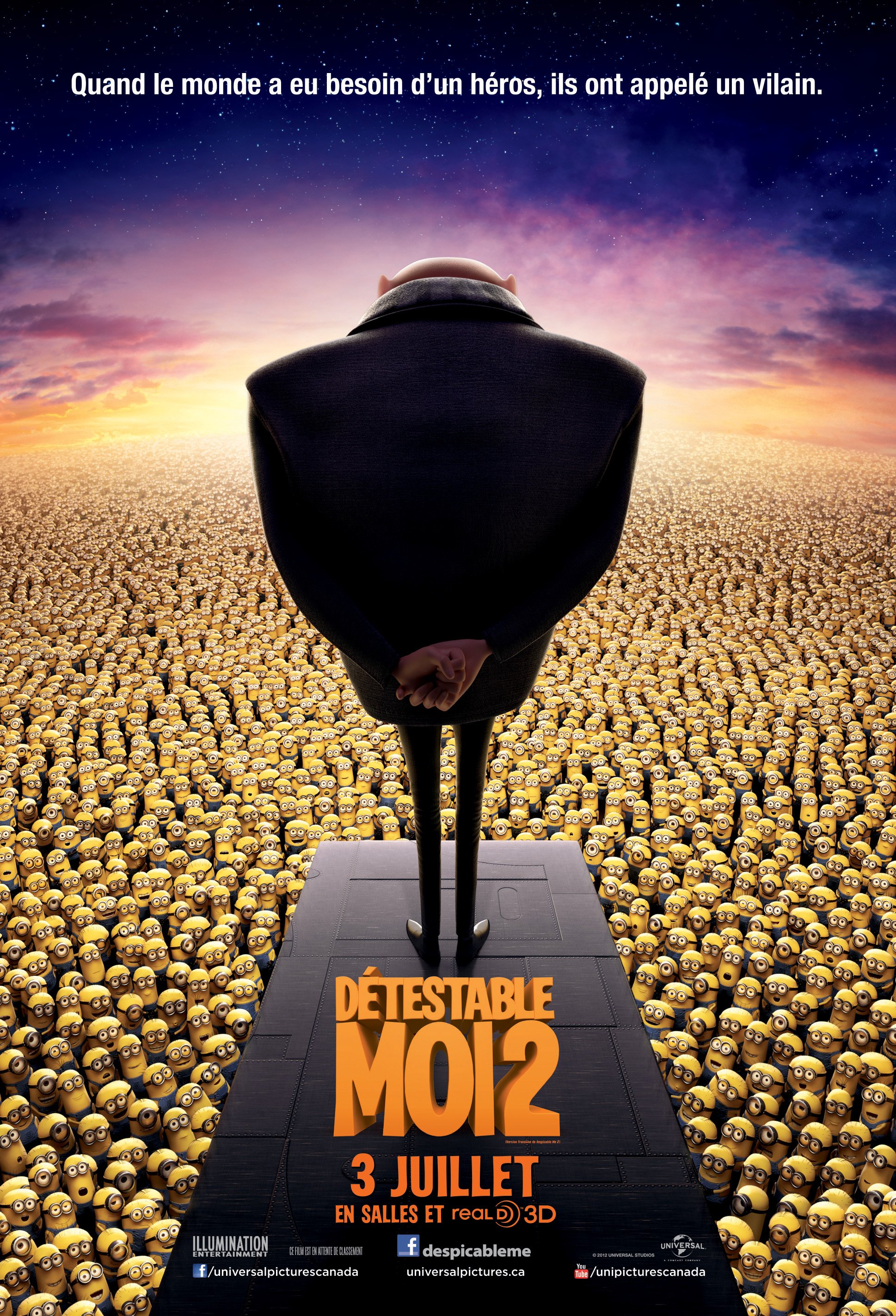 L'affiche du film Détestable moi 2 [2013]