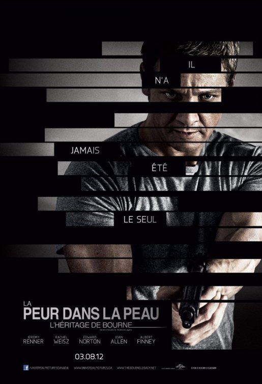 L'affiche du film La Peur dans la peau: l'héritage de Bourne [2012]