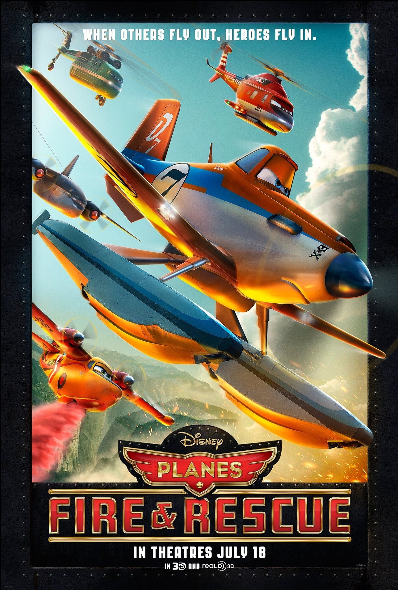 L'affiche du film Les Avions: les pompiers du ciel [2014]