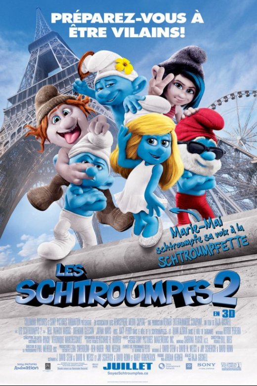 L'affiche du film Les Schtroumpfs 2 [2013]