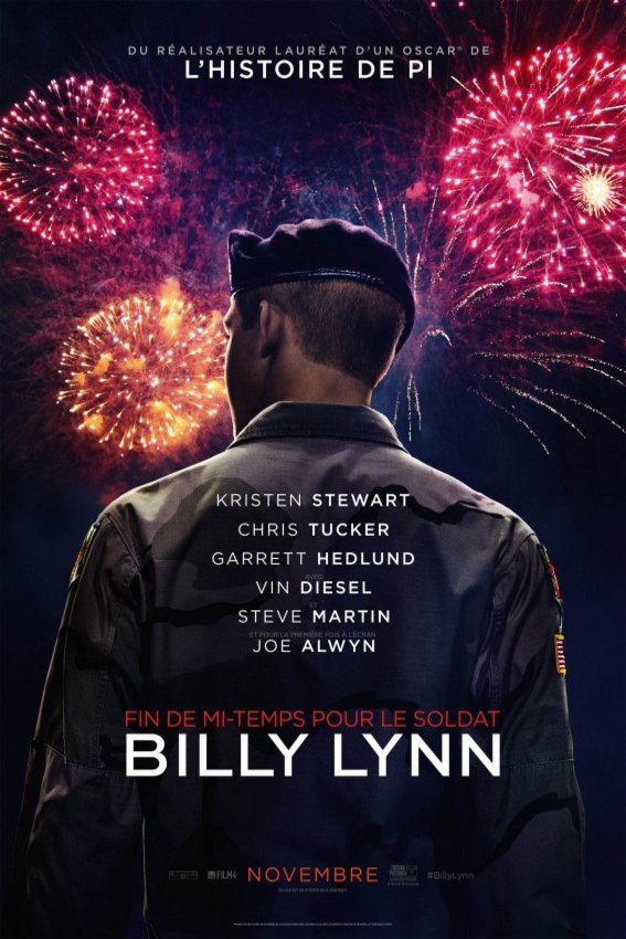 L'affiche du film Fin de mi-temps pour le soldat Billy Lynn [2016]
