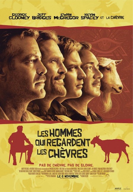 L'affiche du film Les Hommes qui regardent les chèvres [2009]