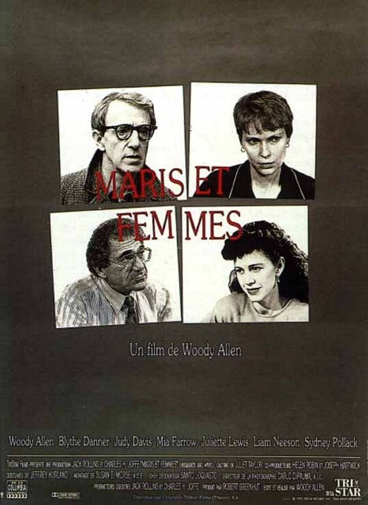 L'affiche du film Maris et femmes [1992]