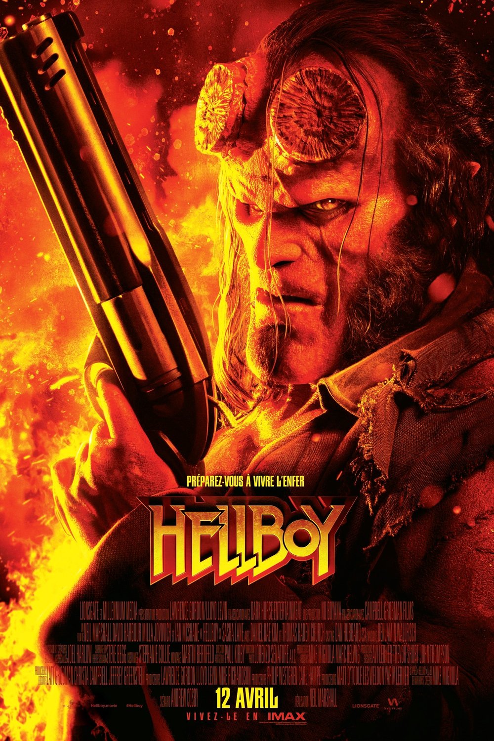 L'affiche du film Hellboy v.f. [2019]