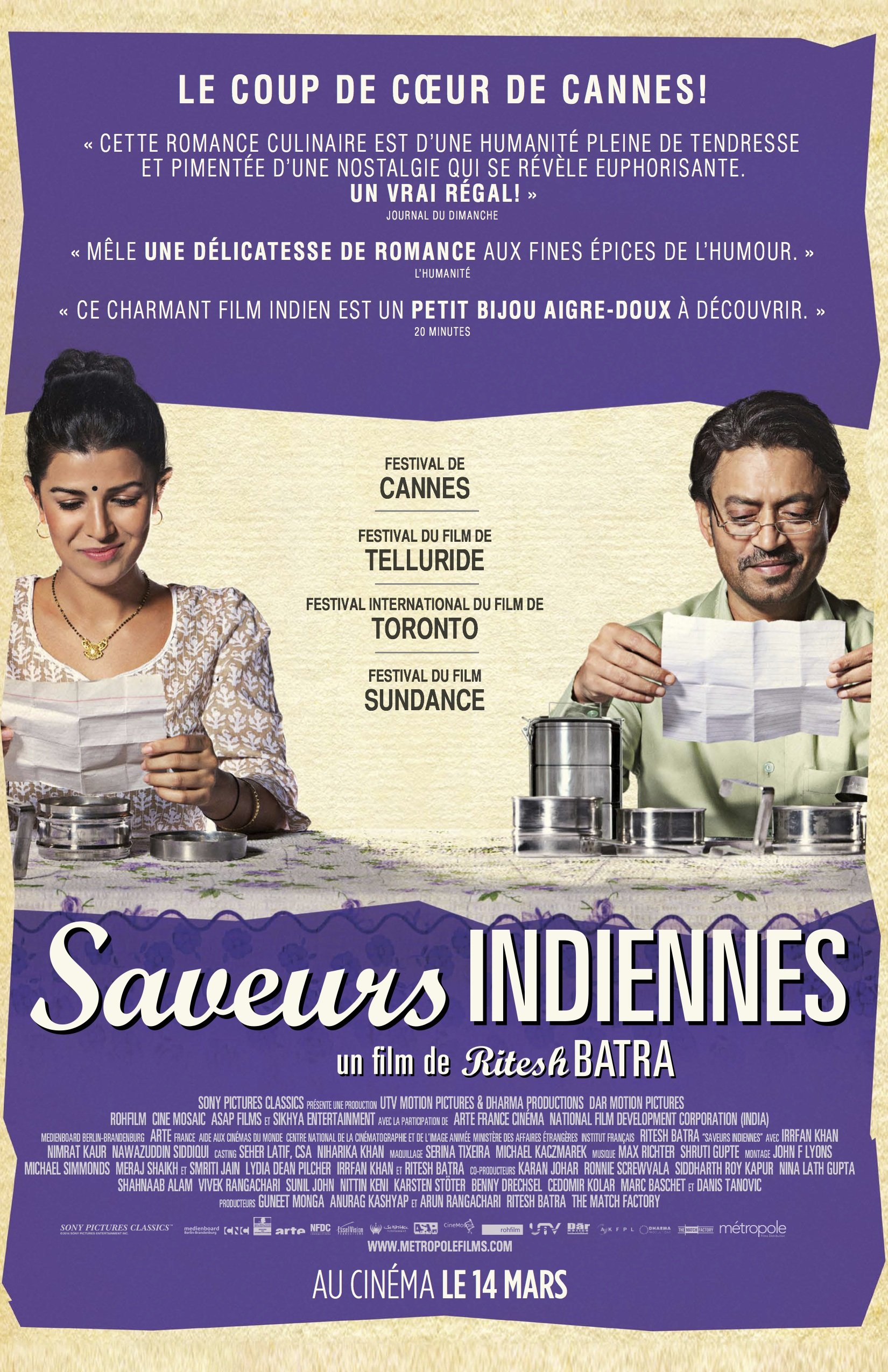 L'affiche du film Saveurs indiennes [2013]