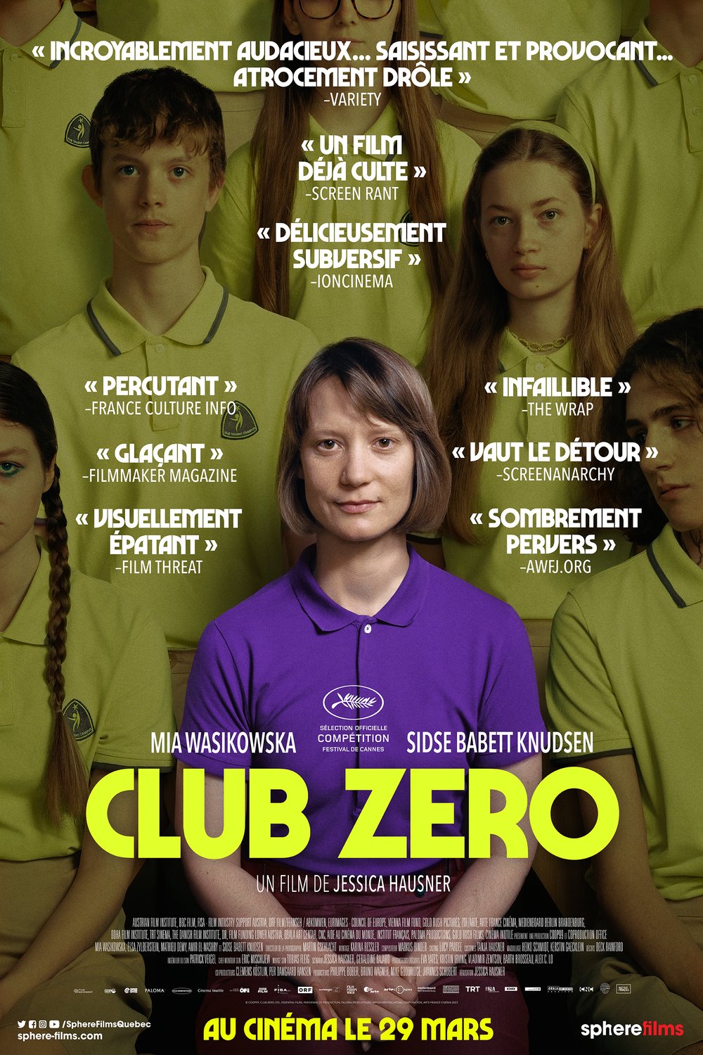 L'affiche du film Club Zéro v.f. [2023]