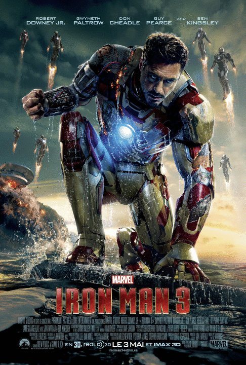 L'affiche du film Iron Man 3 v.f. [2013]