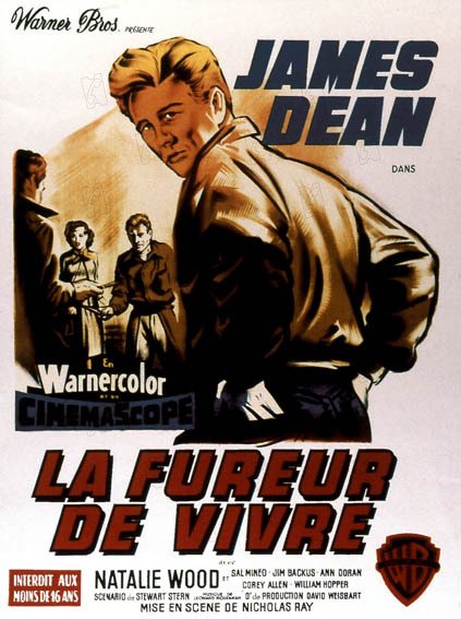 L'affiche du film La fureur de vivre [1955]
