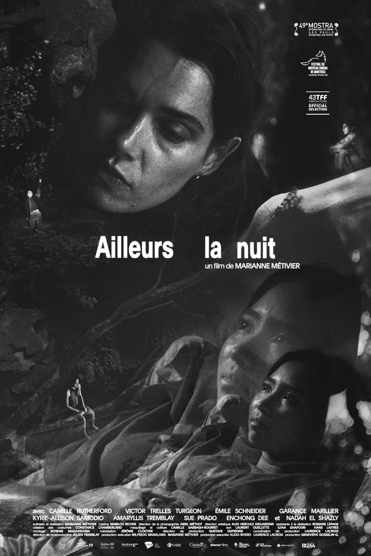 L'affiche du film Ailleurs la nuit [2025]