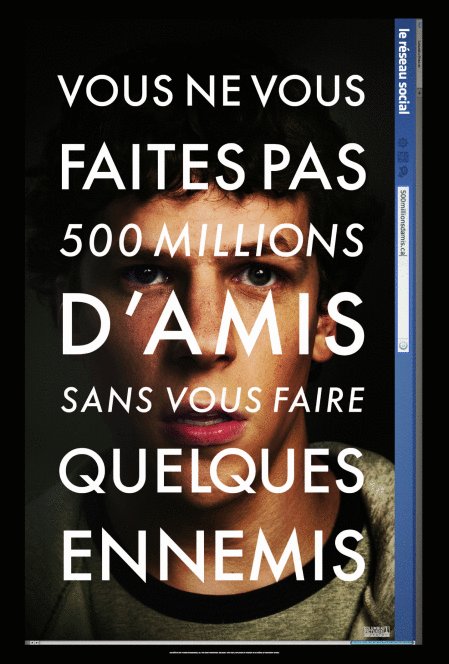 L'affiche du film Le Réseau social [2010]