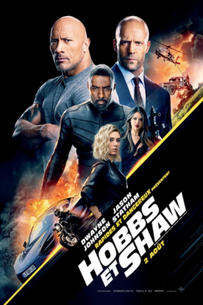 L'affiche du film Rapides et dangereux présentent Hobbs et Shaw [2019]