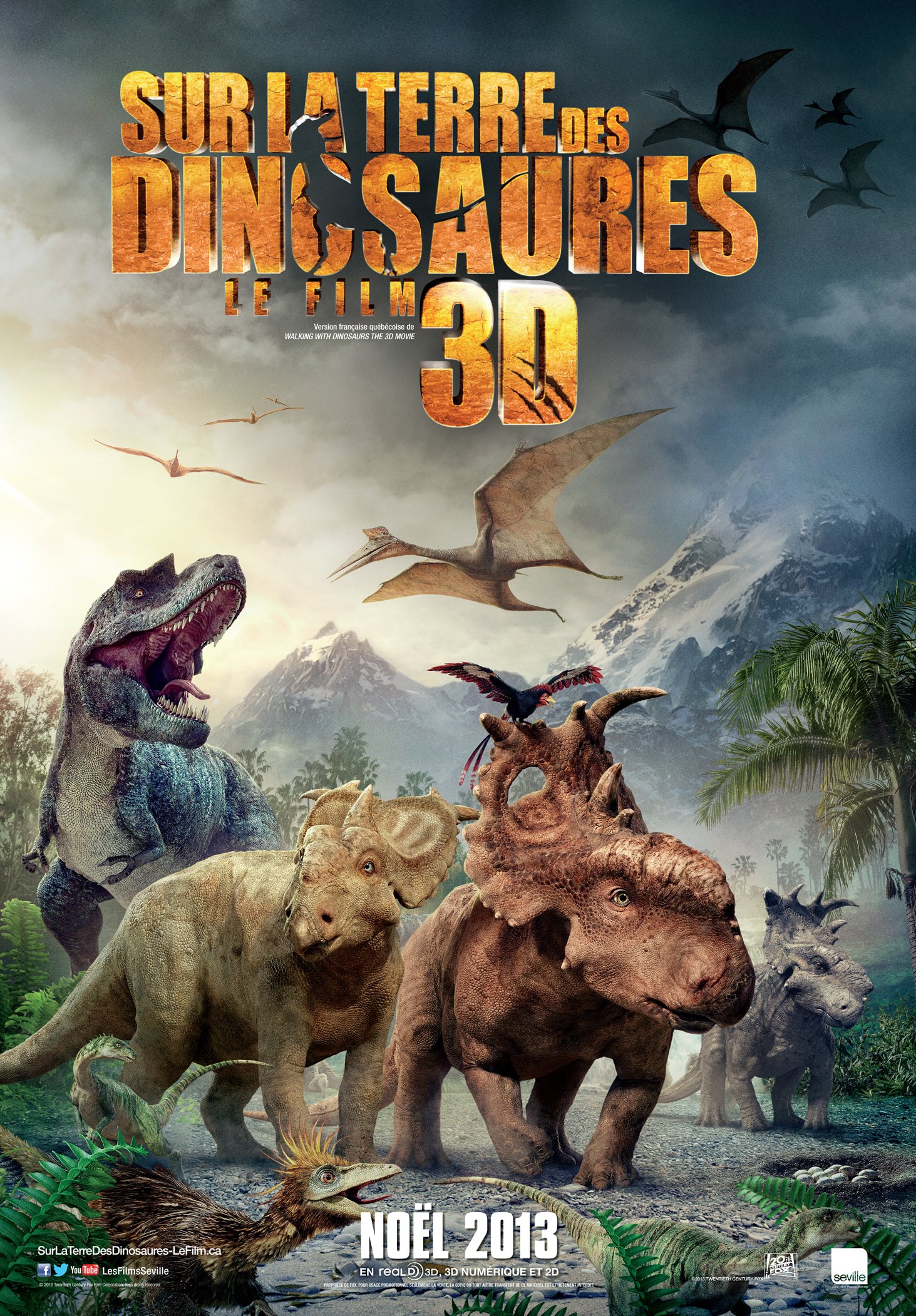 L'affiche du film Sur la terre des dinosaures [2013]