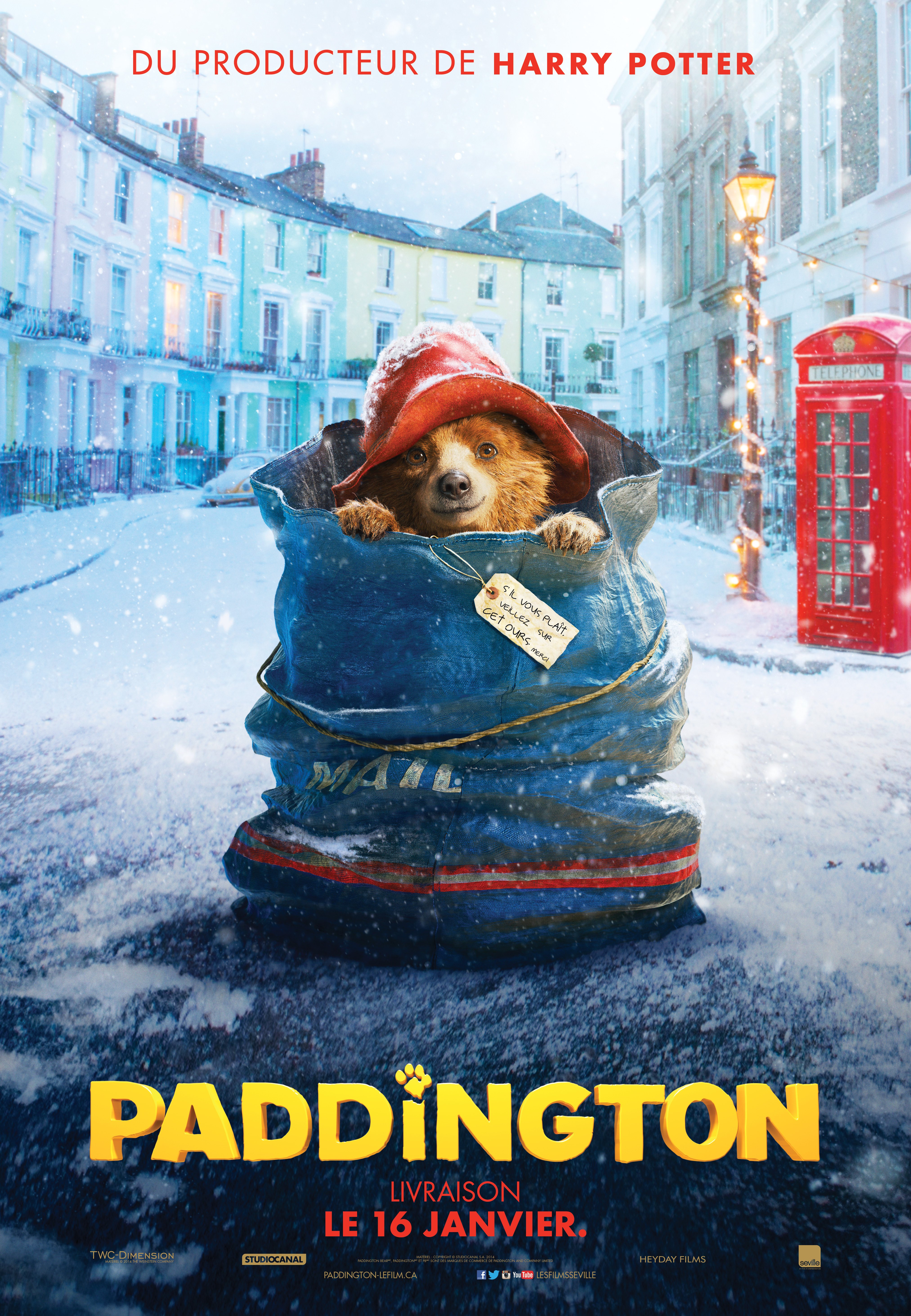 L'affiche du film Paddington v.f. [2014]