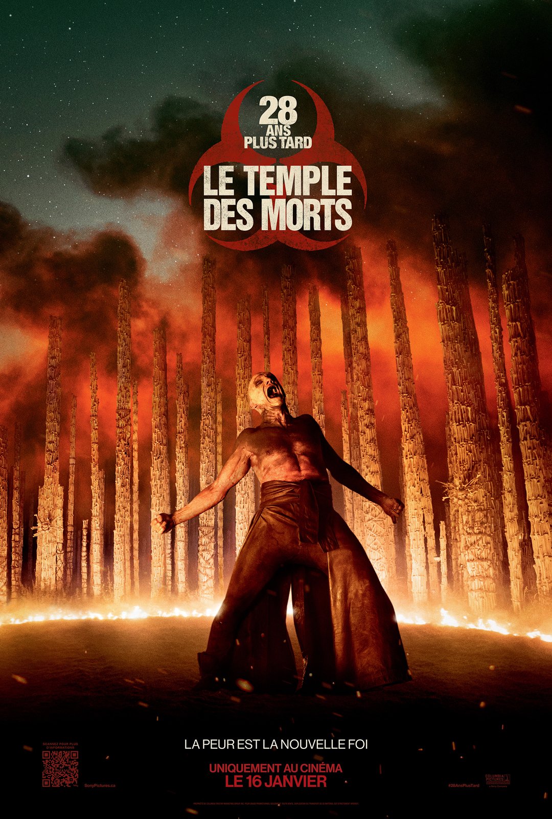 L'affiche du film 28 ans plus tard: Le temple des morts [2026]