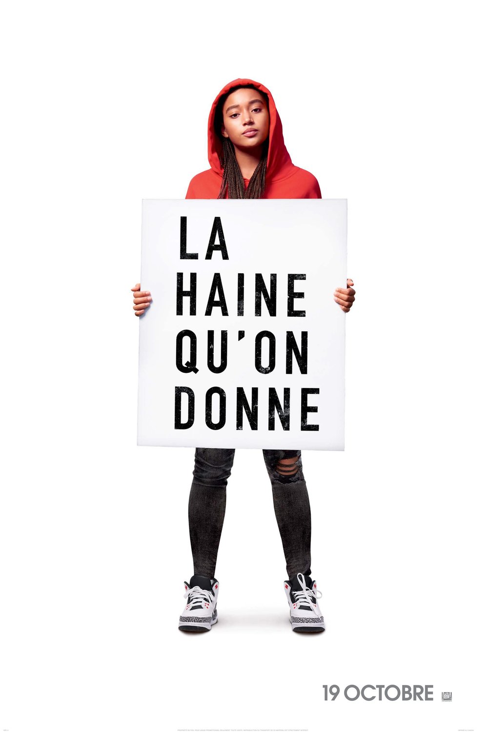 L'affiche du film La Haine qu'on donne [2018]