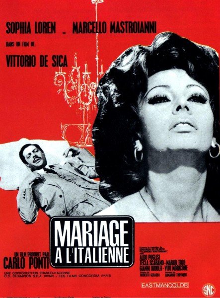 L'affiche du film Mariage à l'italienne [1964]