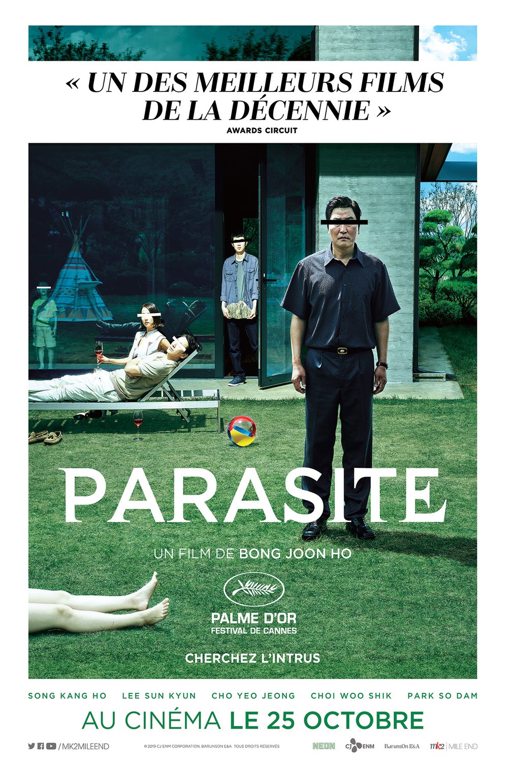 L'affiche du film Parasite v.f. [2019]