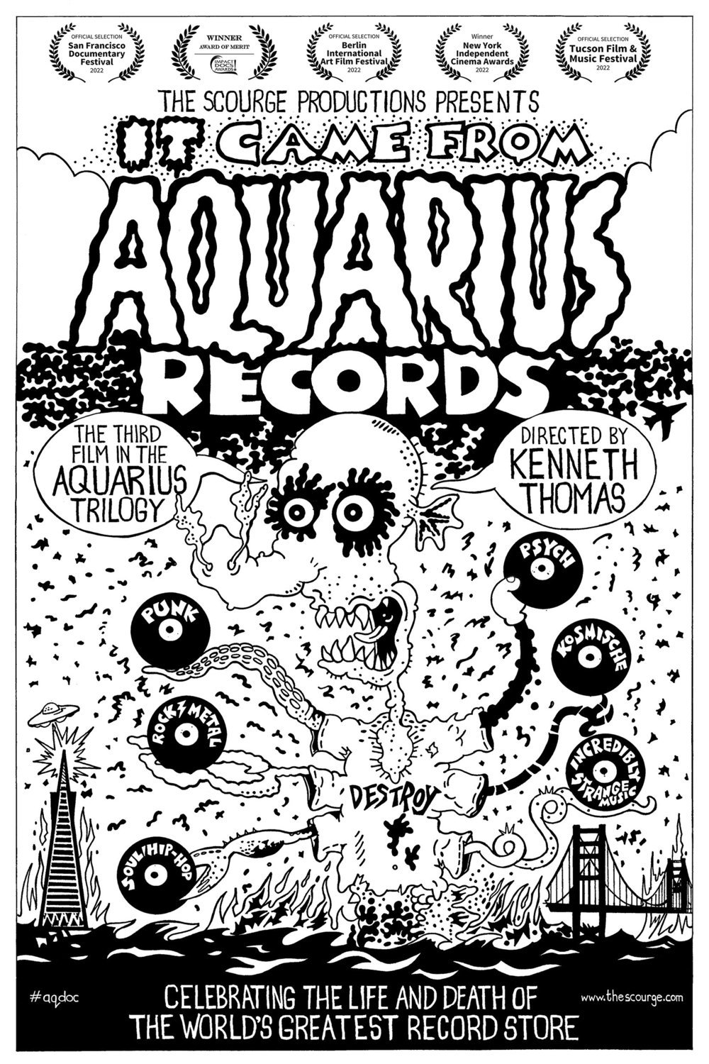 L'affiche du film It Came from Aquarius Records [2022]