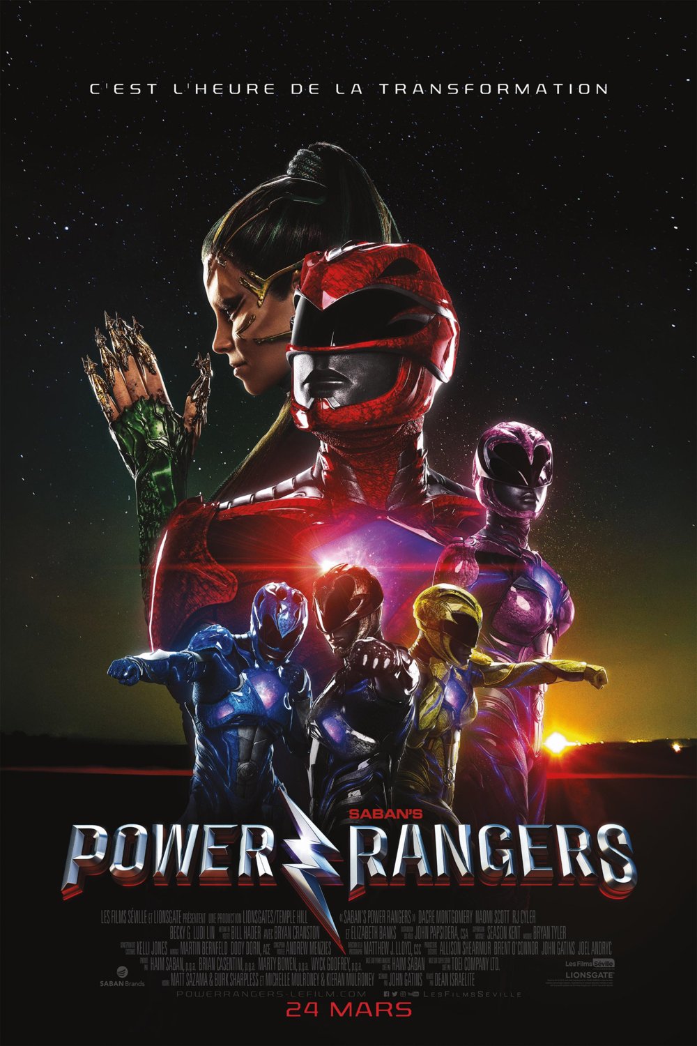 L'affiche du film Power Rangers v.f. [2017]