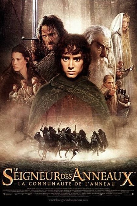 L'affiche du film Le Seigneur des Anneaux: La communauté de l'anneau [2001]