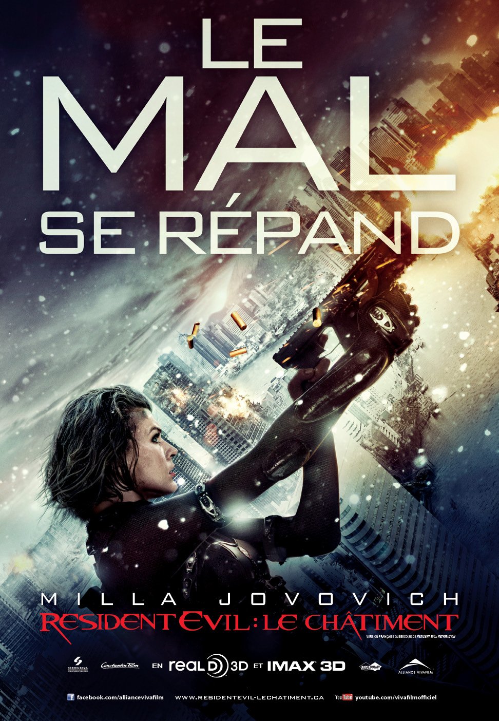 L'affiche du film Resident Evil: Le châtiment [2012]