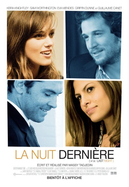 L'affiche du film La Nuit dernière [2010]