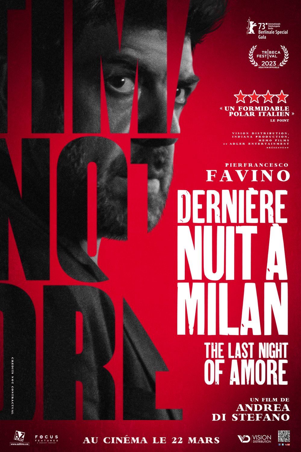 L'affiche du film Dernière nuit à Milan [2023]