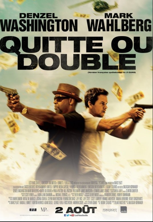 L'affiche du film Quitte ou double [2013]