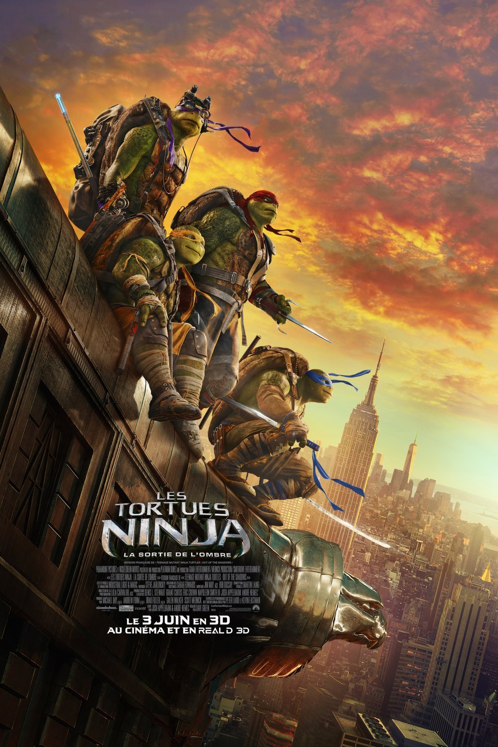 L'affiche du film Les Tortues Ninja: La sortie de l'ombre [2016]