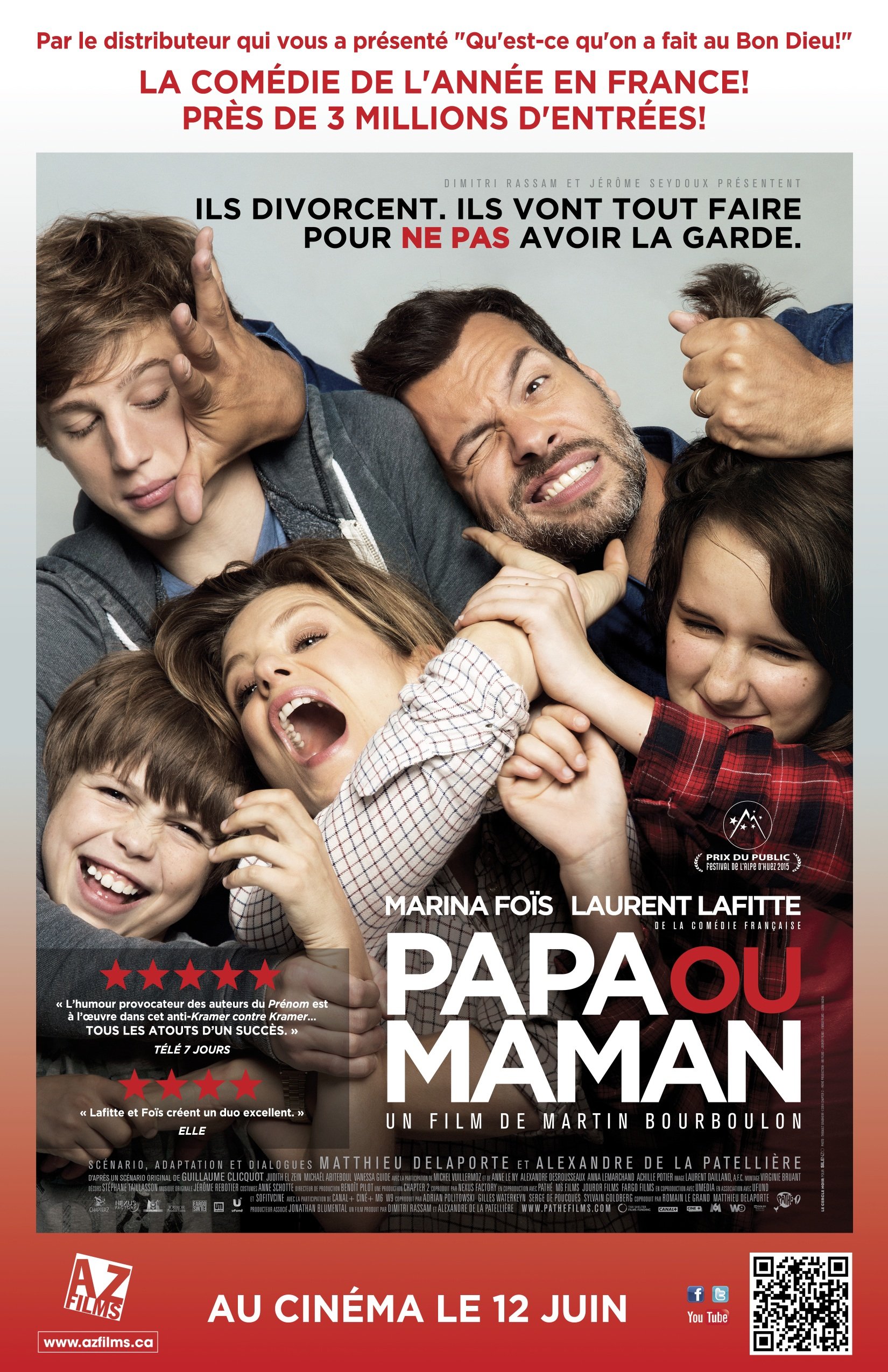 L'affiche du film Papa ou Maman [2015]
