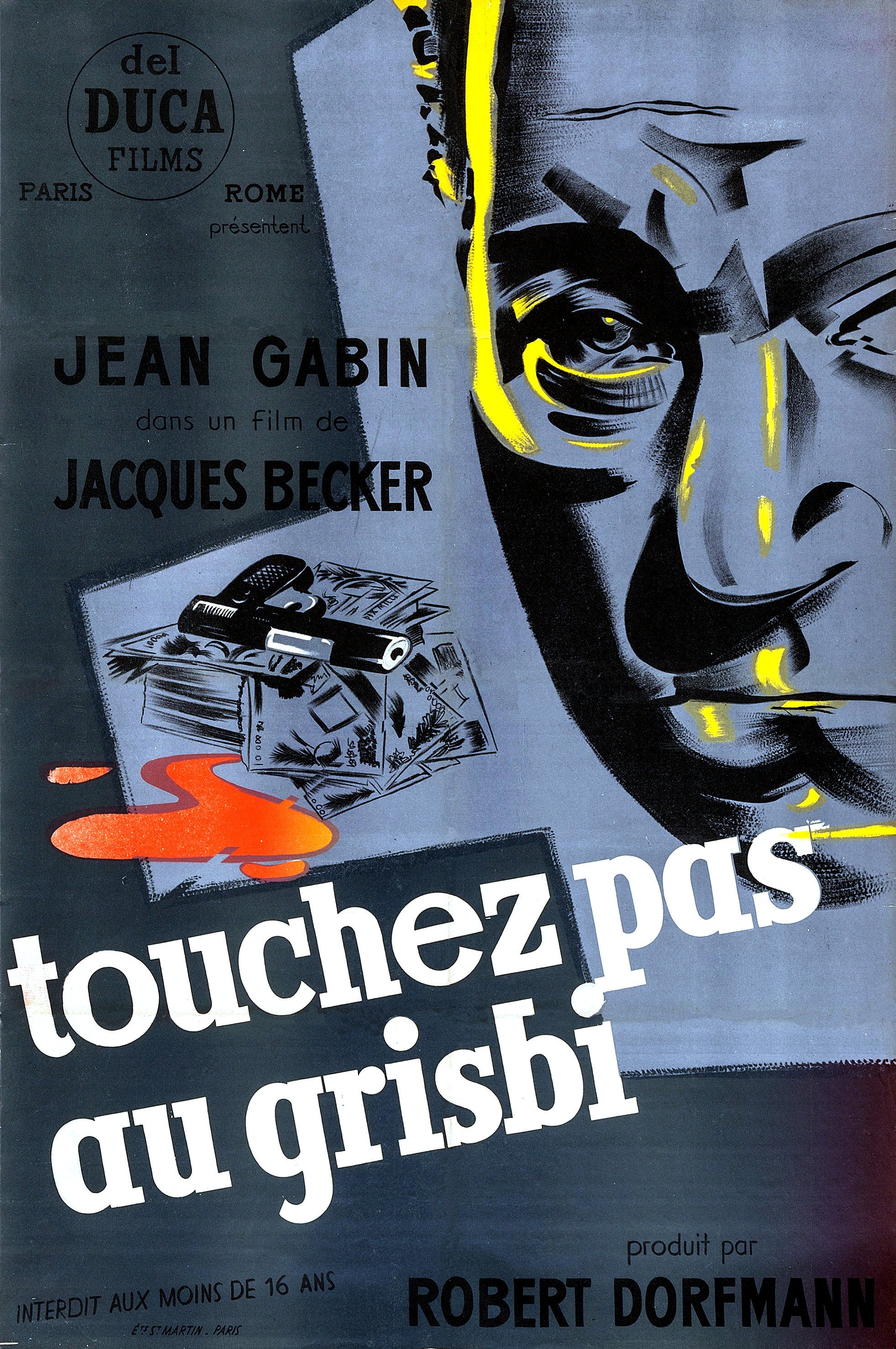 L'affiche du film Touchez pas au Grisbi [1954]