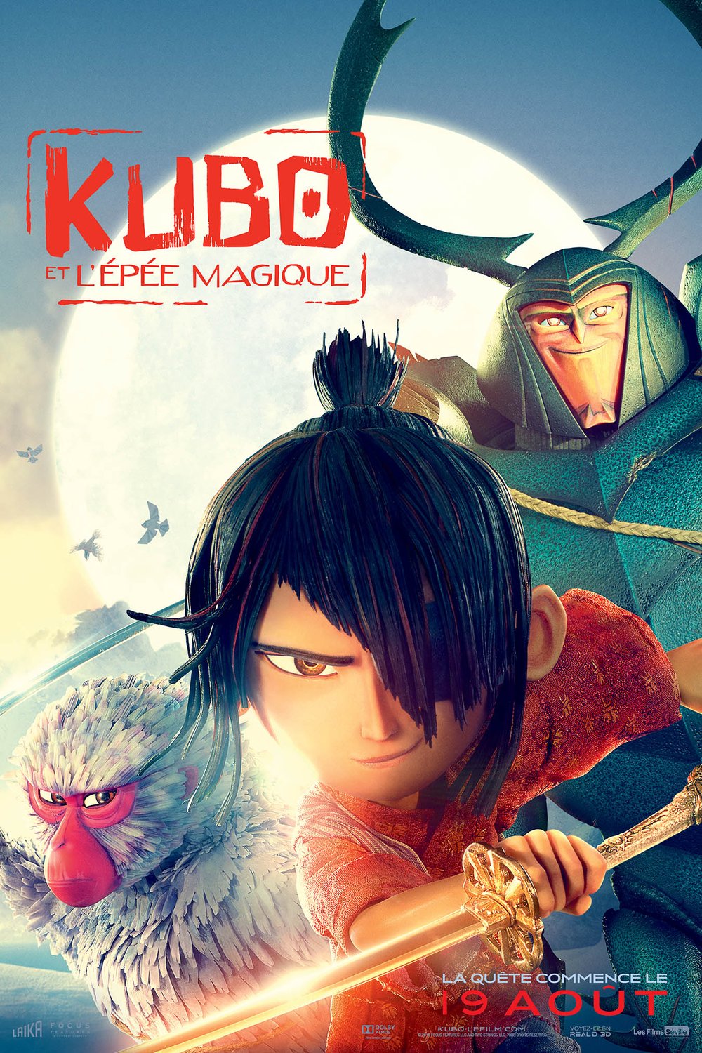 L'affiche du film Kubo et l'épée magique [2016]