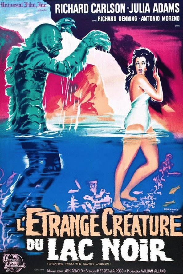 L'affiche du film L'étrange créature du Lac Noir [1954]