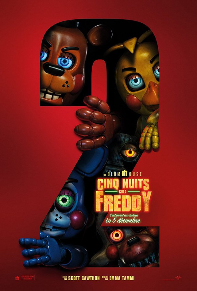 L'affiche du film Cinq nuits chez Freddy 2 [2025]