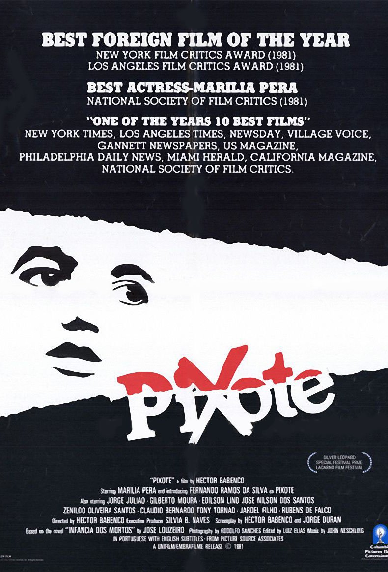 L'affiche du film Pixote, la loi du plus faible [1980]