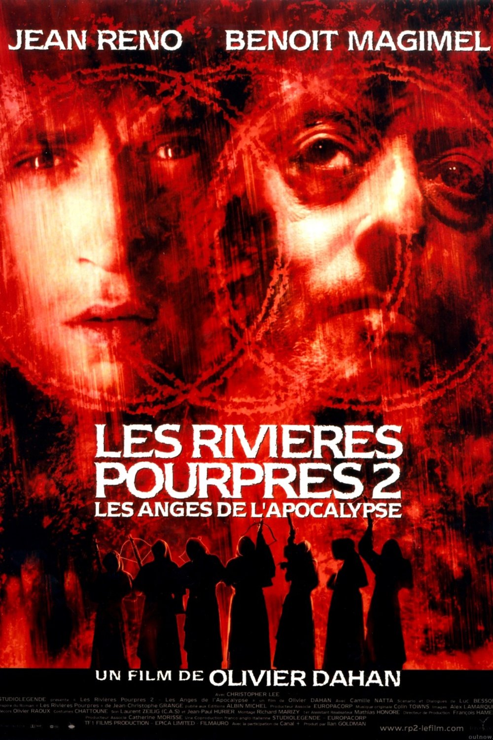L'affiche du film Les Rivières pourpres 2: les anges de l'apocalypse [2004]