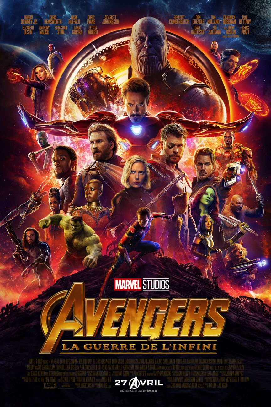 L'affiche du film Avengers: La guerre de l'infini [2018]