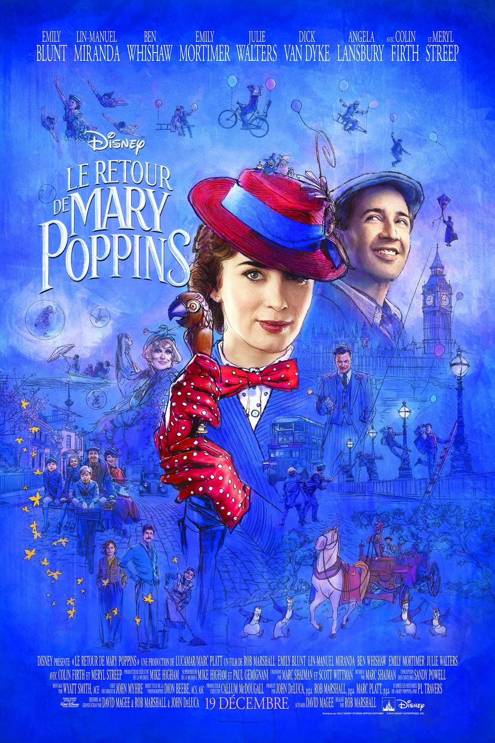 L'affiche du film Le Retour de Mary Poppins [2018]