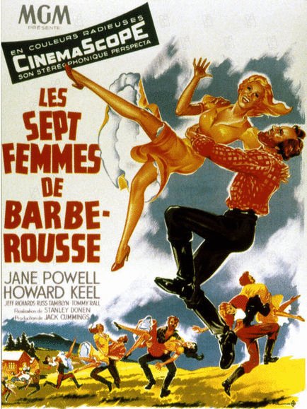 L'affiche du film Les Sept Femmes de Barberousse [1954]