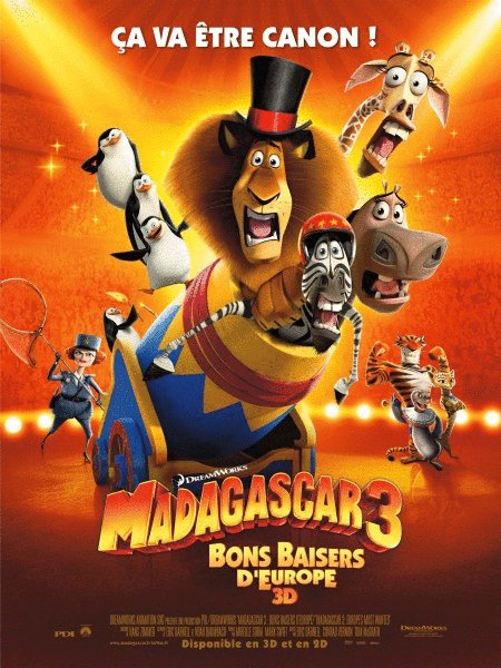 L'affiche du film Madagascar 3: Bons baisers d'Europe [2012]