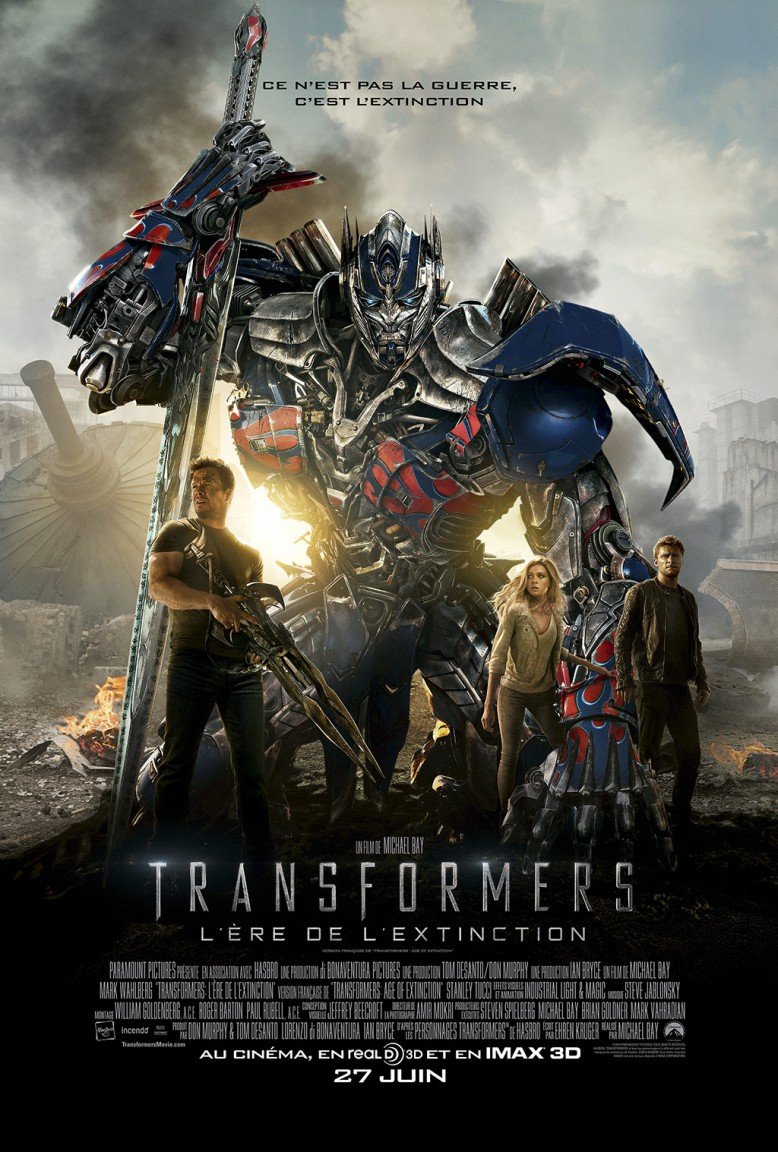 L'affiche du film Transformers: L'ère de l'extinction [2014]