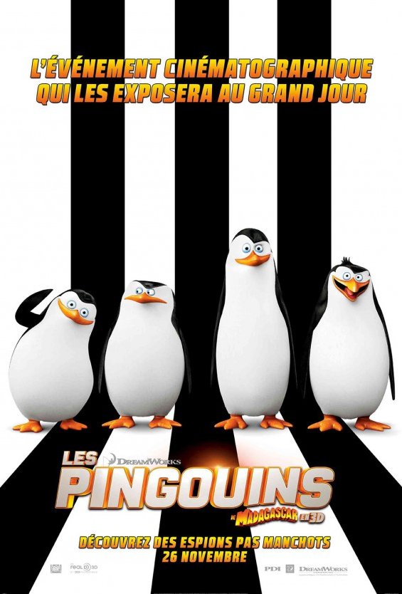 L'affiche du film Les Pingouins de Madagascar v.f. [2014]