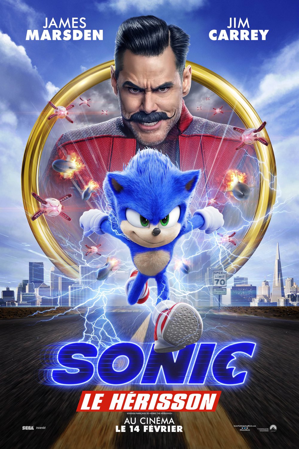 L'affiche du film Sonic Le Hérisson [2020]