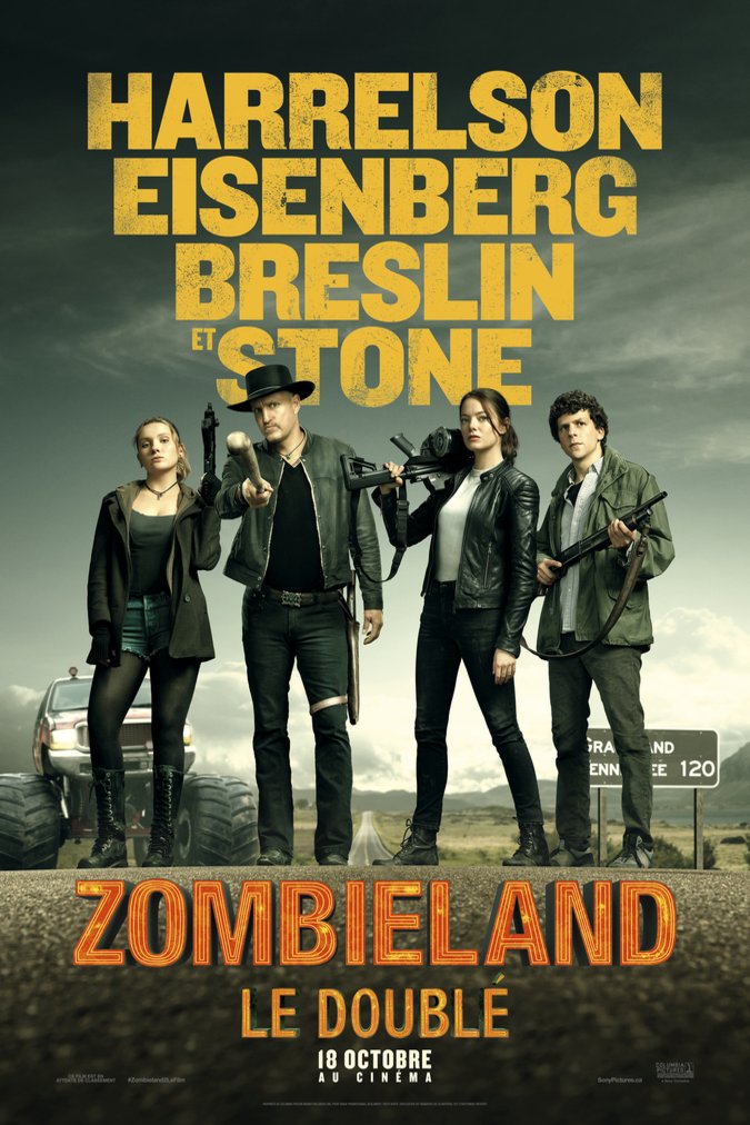L'affiche du film Zombieland: Le doublé [2019]