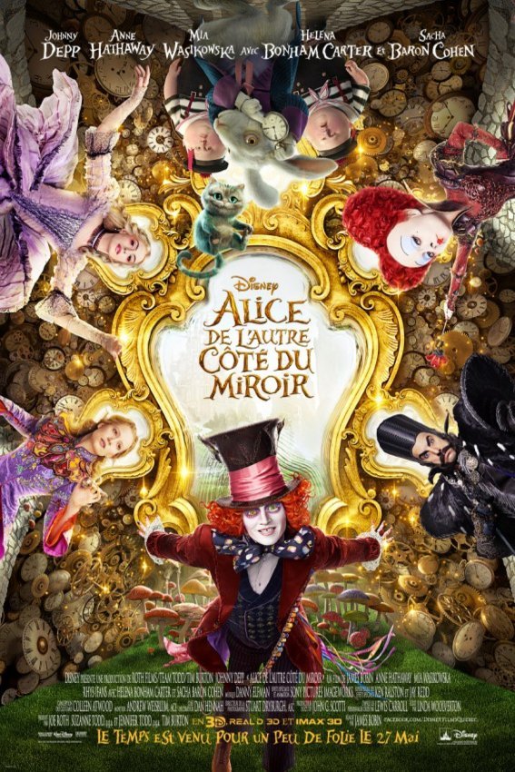 L'affiche du film Alice de l'autre côté du miroir [2016]