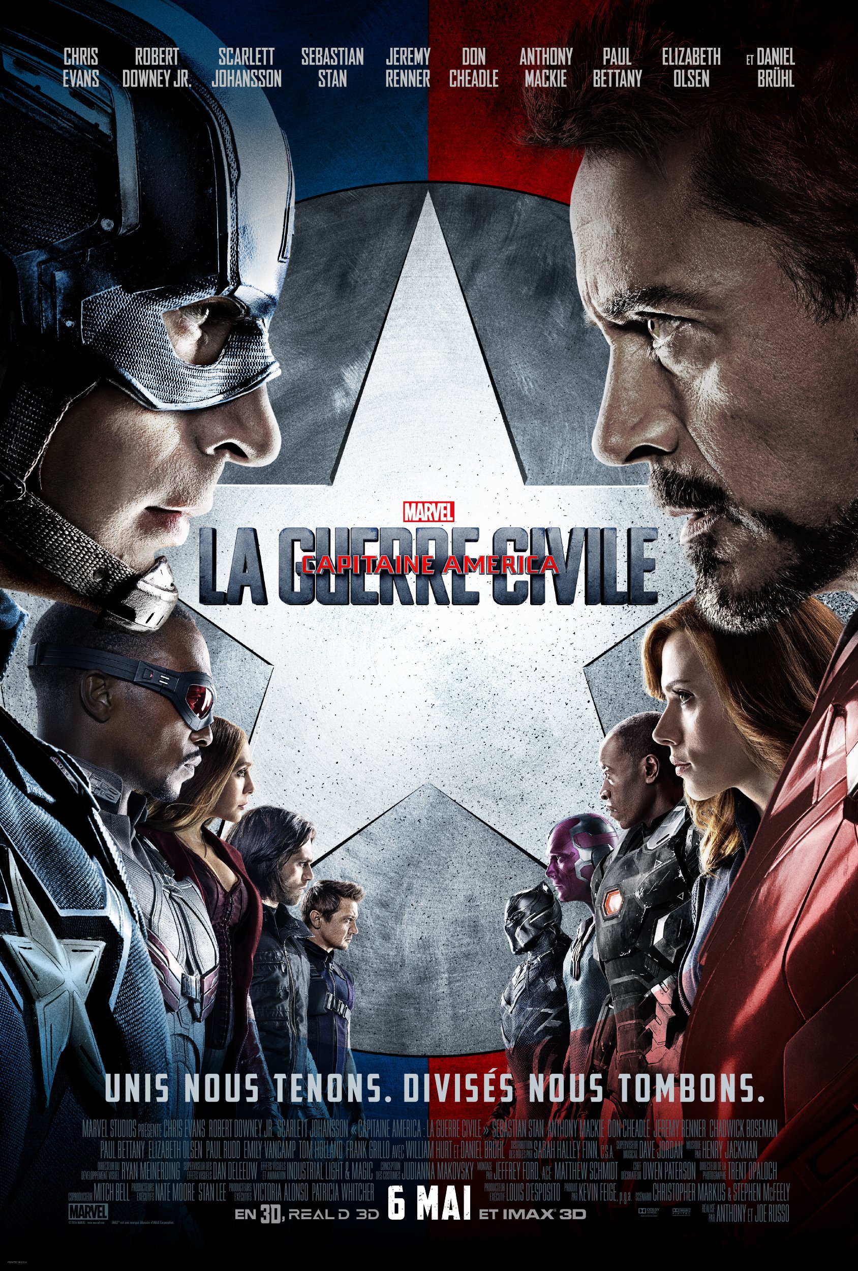 L'affiche du film Capitaine America: La guerre civile [2016]