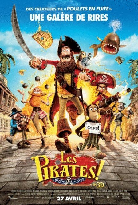 L'affiche du film Les Pirates! Bande de nuls [2012]