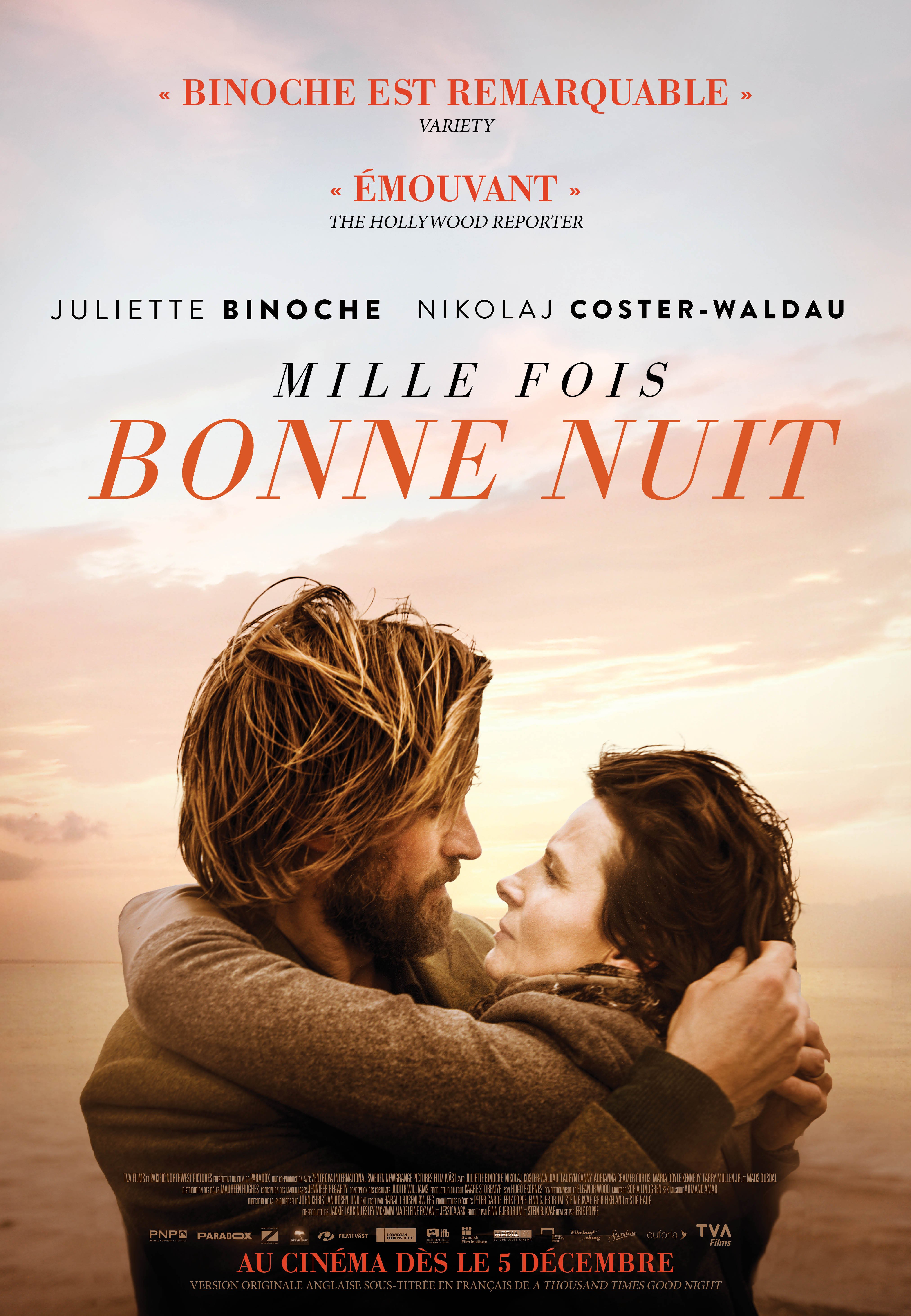 L'affiche du film Mille fois bonne nuit [2014]