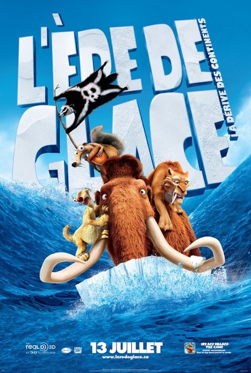 L'affiche du film L'Ère de glace 4: la dérive des continents [2012]